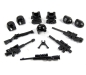 Preview: Scharfschützen Zubehör Set Waffen Mützen und Westen für LEGO Figuren 13 teilig