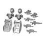 Preview: BrickWarriors 2.5 Weltraum Polizei Zubehör Set