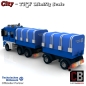 Preview: Custom THW Modell Bauanleitung LKW Lang mit Plane