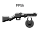 Preview: Brickarms PPSh black for LEGO figures black for LEGO figures