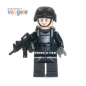 Preview: Custom Figure US SWAT Soldier with Gun made of LEGO bricks
