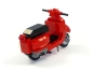Preview: CUSTOM model Vespa scooter with a trailer in red