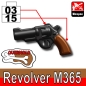 Preview: Custom Minifig.cat Revolver M365 black brown for LEGO figures