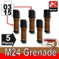 Preview: Custom Minifig.cat M24 Grenade black brown for LEGO figures