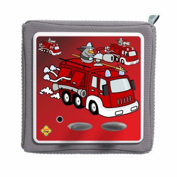 CubeCap  the protective and collecting disk (no sticker) for your Toniebox®  Design 00054 fire car Calendar LED