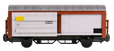 BlueBrixx Eisenbahn Schiebewandwagen aus 266 Teilen