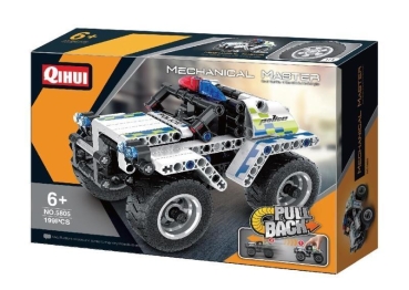 Qihui Pull Back Police Car 199 parts