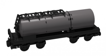 BlueBrixx Eisenbahn Einheitskesselwagen schwarz aus 178 Teilen