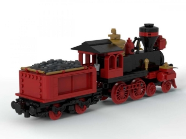 BlueBrixx Classical Western Train locomotive with tender 459 parts 102891