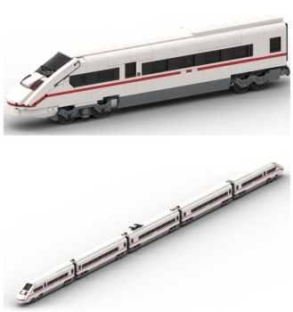 BlueBrixx Express Train white red 2518 parts 103738
