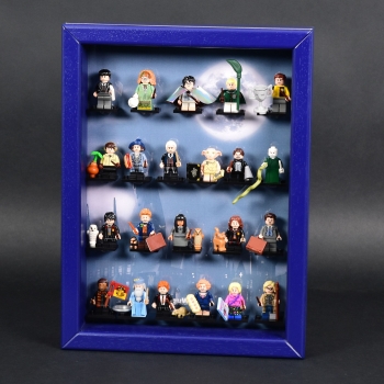 FiguCase® Click System Display case for LEGO® series Harry Potter (71022) with 22 figure holders blue