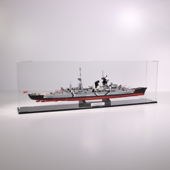 FiguSafe Vitrine für COBI 4823 Schiff Prinz Eugen Heavy Cruiser T/B/H 120x800x250 mm 01011