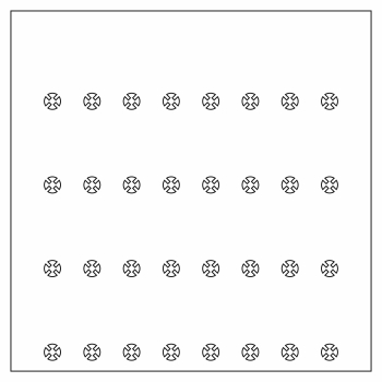 32er Inlay depositor for IKEA SANNAHED frame 35 x 35 designed for LEGO® minifigures slot for 32 Figures 02015