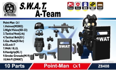 Custom Minifig.cat SWAT weapons set with for LEGO figures