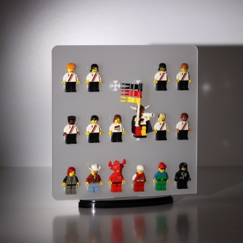 FiguRack® "frozen-4side" Collection showcase for 18 LEGO® minifigs