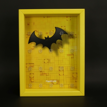 FiguCrate Click System Display case for LEGO® series 20 Batman figures 71017 yellow