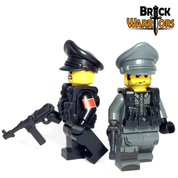 BrickWarriors Offizier Mütze für LEGO Figuren