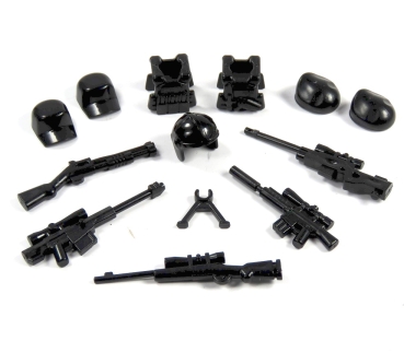 Scharfschützen Zubehör Set Waffen Mützen und Westen für LEGO Figuren 13 teilig