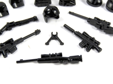 Scharfschützen Zubehör Set Waffen Mützen und Westen für LEGO Figuren 13 teilig