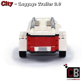 Custom Luggage trailer 2.0 T1 10220 white made of LEGO® bricks