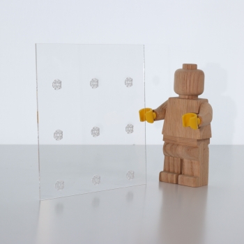 9er Inlay depositor for IKEA SANNAHED frame 25 x 25 designed for LEGO® minifigures slot for 9 Figures 02017