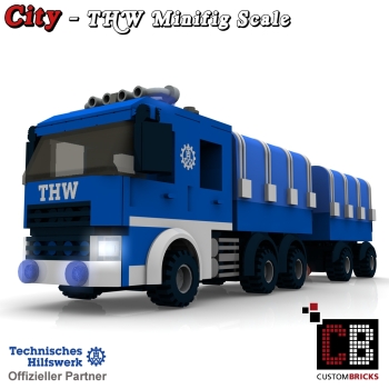 Custom THW Modell Bauanleitung LKW Lang mit Plane