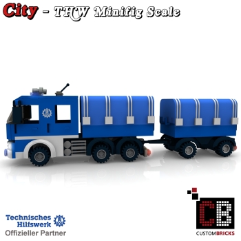 Custom THW Modell Bauanleitung LKW Lang mit Plane