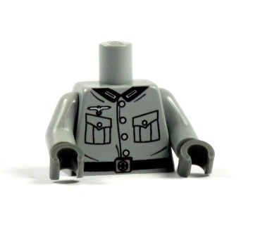 Custom WW2 Soldier torso 2.0 Printed LEGO® and BrickArms parts gray R1 / R3 / F5