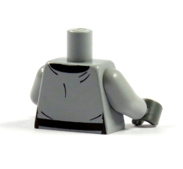 Custom WW2 Soldier torso 2.0 Printed LEGO® and BrickArms parts gray R1 / R3 / F5