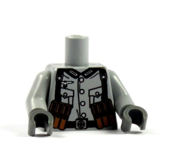 Custom WW2 Soldier torso 2.0 Printed LEGO® and BrickArms parts gray R1 / R3 / F6