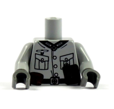 Custom WW2 Soldier torso 2.0 Printed LEGO® and BrickArms parts gray R1 / R3 / F3