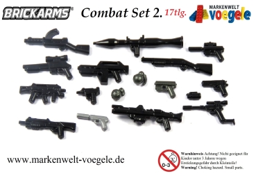 Custom Brickarms Combat Set 2. 17 weapons for LEGO® figures