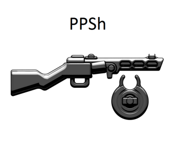 Brickarms PPSh black for LEGO figures black for LEGO figures