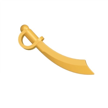 Custom Brick Forge Cutlass for LEGO figures gold