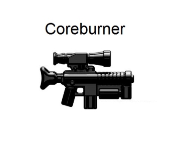 Brickarms Coreburner Gun black for LEGO figures