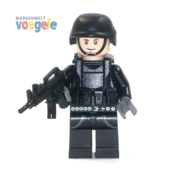 Custom Figure US SWAT Soldier with Gun made of LEGO bricks