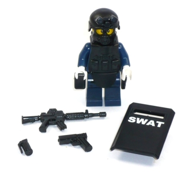 Custom Figure SWAT soldier made of LEGO bricks