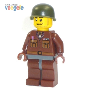 Custom Figure CustomBricks U.S. offizier brown made of LEGO bricks - Kopie