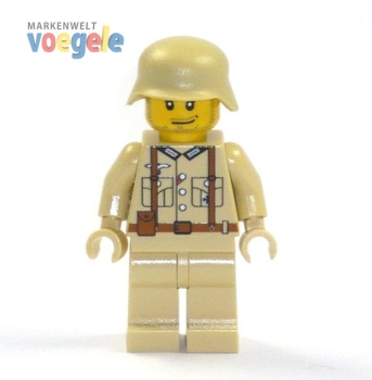 Custom Figure CustomBricks Figure Wehrmacht Soldier tan made of LEGO bricks R1/R2/F4