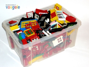 25 LEGO windows and doors in different colors and sizes
