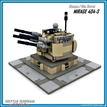 CUSTOM PDF building instructions MIRAGE 404S turret tan for LEGO bricks