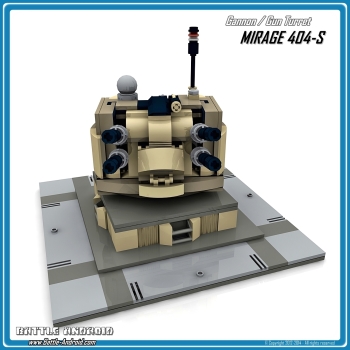 CUSTOM PDF building instructions MIRAGE 404S turret tan for LEGO bricks