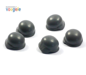 Brickarms soldiers Helmet 5 peaces in grey for LEGO® figures grey