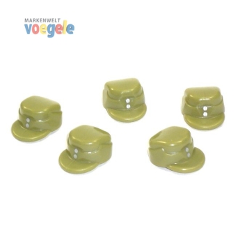 5 Custom soldiers box cap for LEGO® figures green
