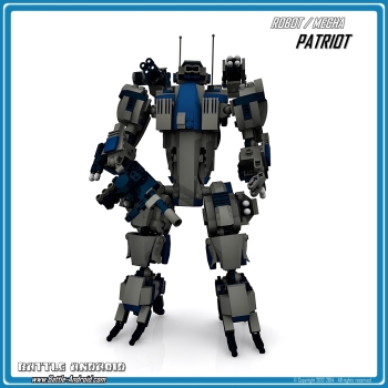 CUSTOM PDF Bauanleitung PATRIOT grau blau für LEGO® Steinen