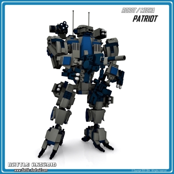 CUSTOM PDF Bauanleitung PATRIOT grau blau für LEGO® Steinen