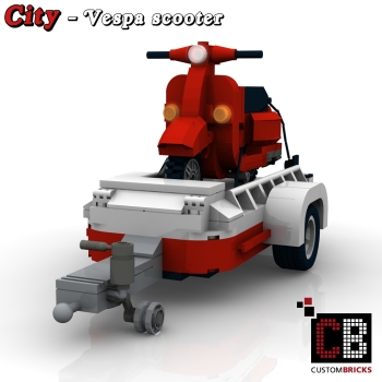 Custom instruction for Vespa scooter with a trailer eg for 10220 T1