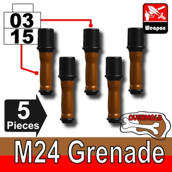 Custom Minifig.cat M24 Grenade black brown for LEGO figures
