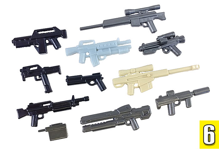 10 Stück Militär Soldaten Waffen Sturmgewehr Ak-Apoc Gewehr für Lego Kompatibel 