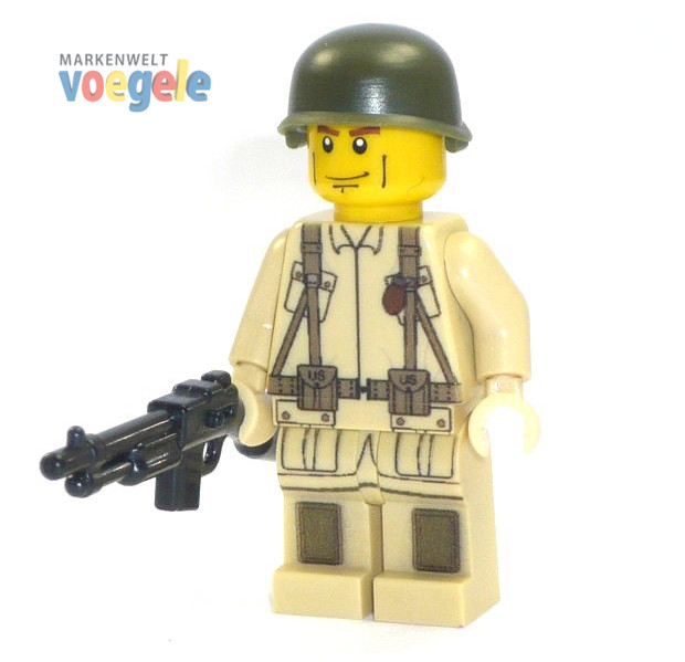 Schiffchen für US Soldaten WW2 Custom Mütze braun 4 Stück für LEGO® Figuren 